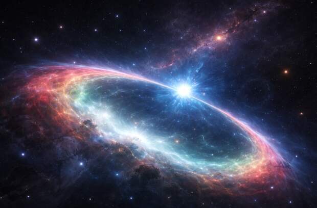 Мёртвая звезда RXJ0528+2838 излучает загадочную ударную волну в течение 1000 лет