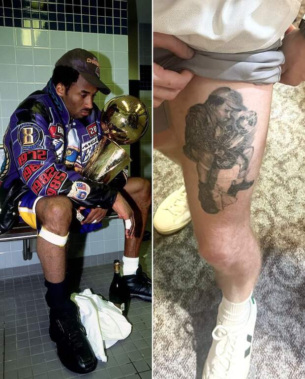 Алекс Карузо сделал татуировку с изображением Кобе Брайанта после победы в финале-2001