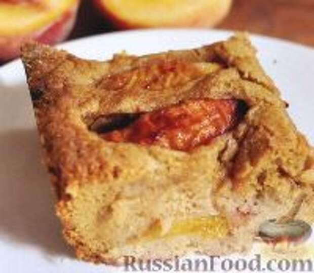 Фото к рецепту: Пирог с персиками