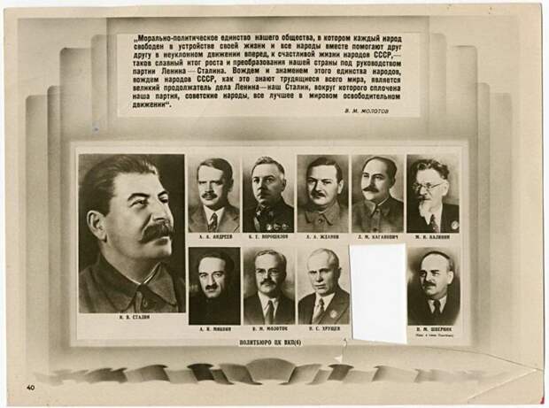 1937. Политбюро ЦК ВКПб СССР, память, россия