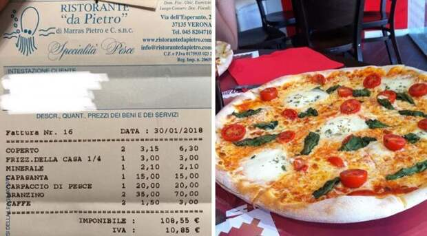 В ресторанах Италии берут деньги за обслуживание