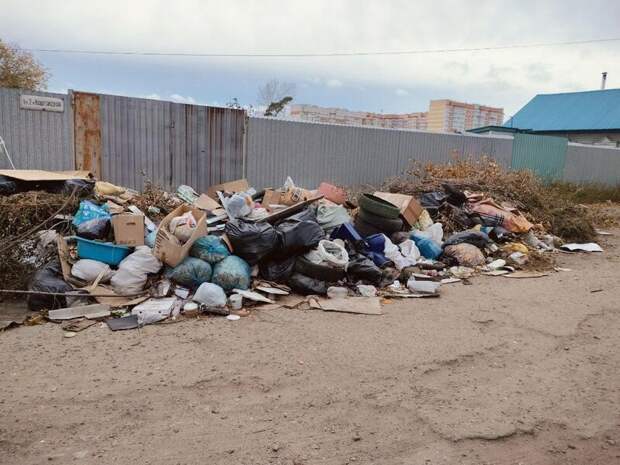 Огромная свалка мусора обнаружена во дворе дома в Чите