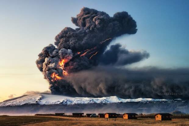 Извержения вулканов,  фотографии со всего мира
