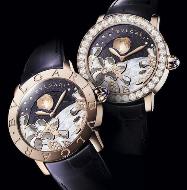 Ювелирные сады на новых циферблатах Bulgari