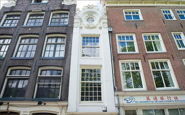 Экстремально узкие дома Амстердама построенные в XVII веке Нидерланды 