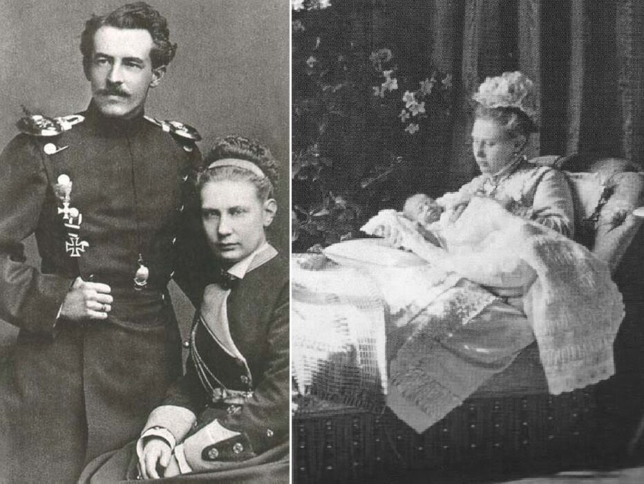 Вера Константиновна с мужем Евгением (он был старше её почти на десять лет) и Вера с сыном Карлом Евгением. Фото из открытых источников.