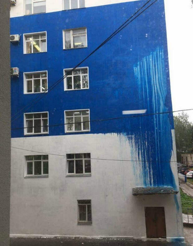 Креативная покраска фасада.