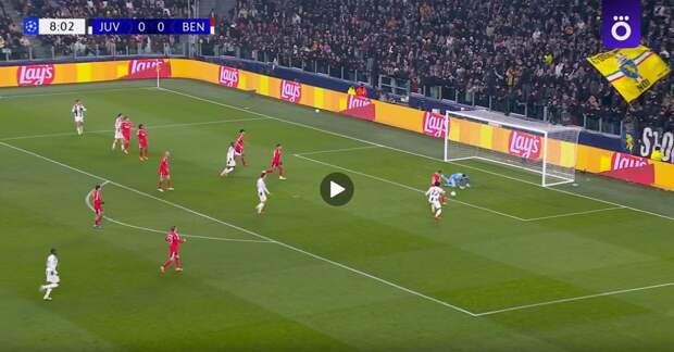 «Ювентус» — «Бенфика» — 2:0. Видеообзор матча Лиги чемпионов