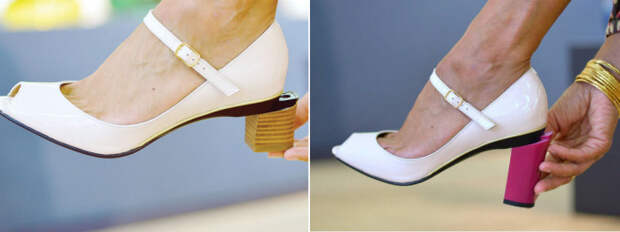 Каждая модница может экспериментировать и создавать оригинальные и неповторимые модели туфель, ведь Таня Хит (Tanya Heath) предлагает своим клиенткам очень большой выбор различных каблуков.