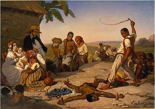 Марсель Вердье.Châtiment des quatre piquets dans les colonies. 1849 Марсель Вердье.Châtiment des quatre piquets dans les colonies. 1849