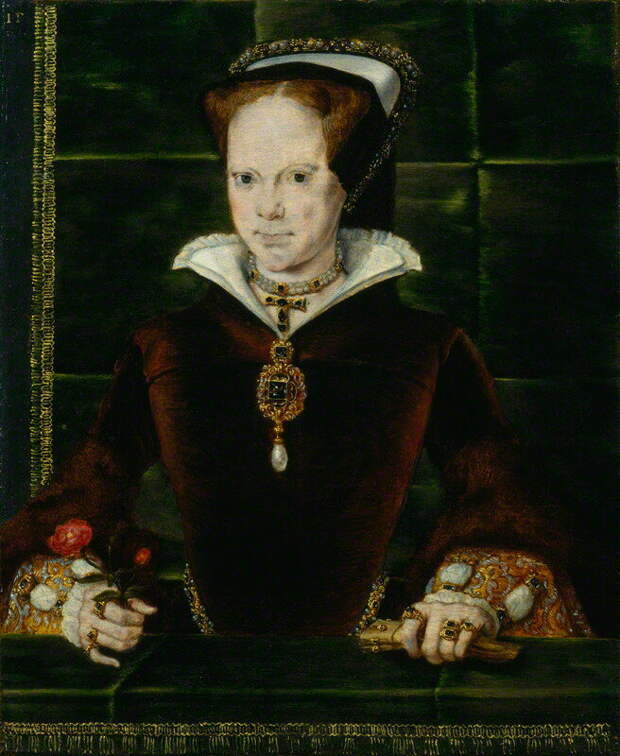 Г. Эворт Портрет королевы Марии I. 1554 г. Национальная портретная галерея, Лондон.  (сс) Wikimedia Commons