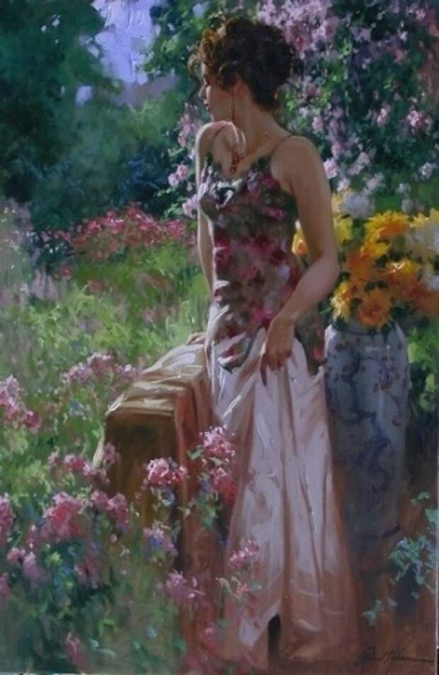 Женская красота в живописи Richard S. Johnson (76 работ)