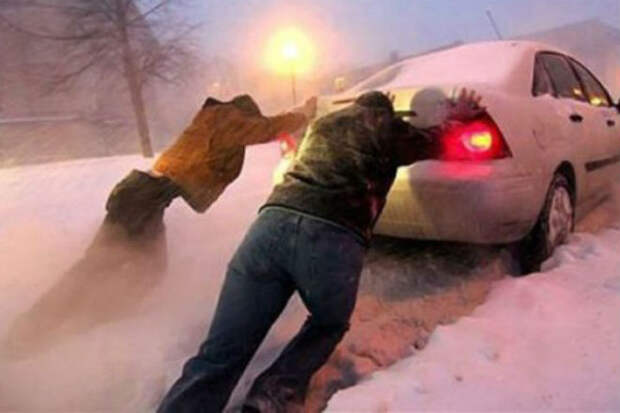 Как вытащить авто из снега