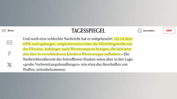 СКРИНШОТ СТРАНИЦЫ САЙТА TAGESSPIEGEL.DE