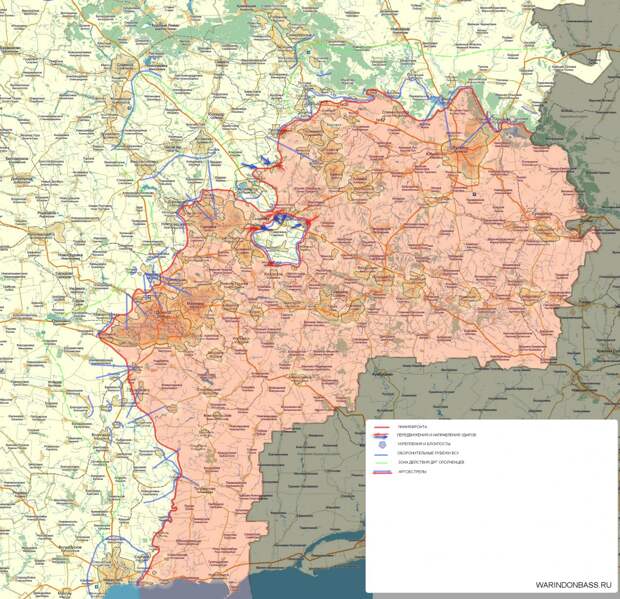 карта Донбасса