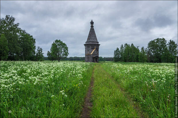 Церковь в уже не существующей деревне Красная Ляга
