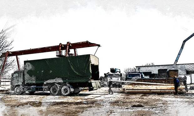 В Орле община Свято-Троицкого храма отправила на фронт КамАЗ стройматериалов