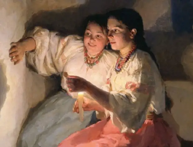 Н.Пимоненко. Святочное гадание. Н.Пимоненко. Святочное гадание.