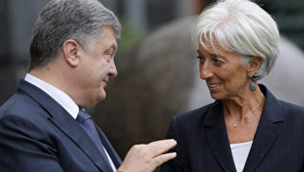 Президент Украины Петр Порошенко и директор-распорядитель МВФ Кристин Лагард