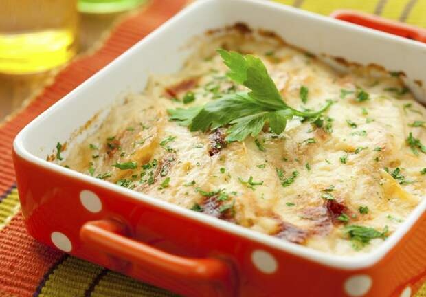 Мясная запеканка с овощами