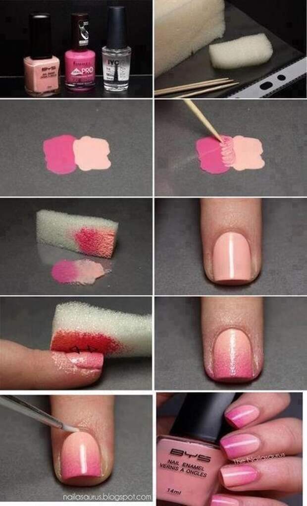 Ombre Nails с губкой