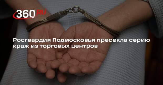Росгвардия Подмосковья пресекла серию краж из торговых центров