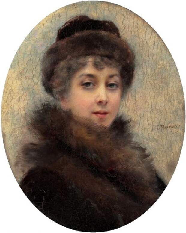 Портрет жены художника Марии Алексеевны. Автор: К.Е. Маковский. 