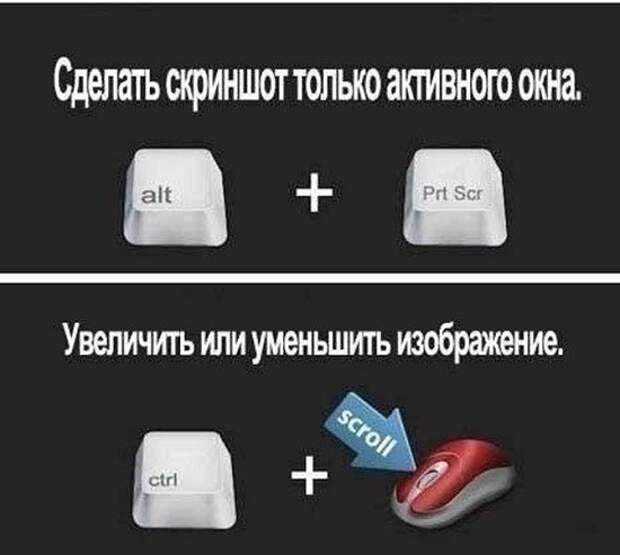 горячие клавиши Windows