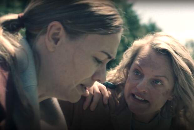 The Handmaid's Tale's Elisabeth Moss, Yvonne Strahovksi Talk Ep 7's Poignant Barn Scene: 'June Is Serena's Biggest Ally, Believe It or Not' — Watch