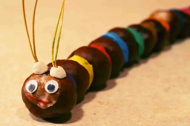 Осенние поделки из каштанов - творите с детьми