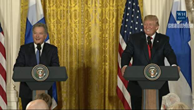 Трамп пресс-конференция с президентом Финляндии