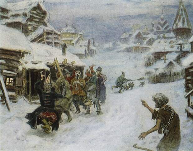 В окнах электрический свет? Хм..ну ладно.