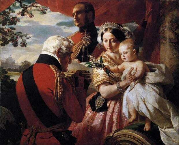 Франц Винтельхальтер. Королева Виктория с сыном, принц Альберт, герцог Веллингтон