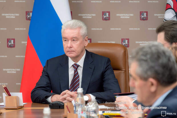 Собянин посетил парад кадет на Поклонной горе