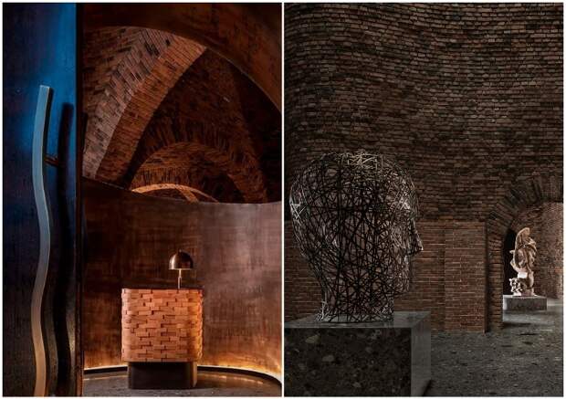 Изогнутая стальная панель на входе и арт-объекты в залах добавляют художественный штрих пространству (50% Cloud, Китай). Изогнутая стальная панель на входе и арт-объекты в залах добавляют художественный штрих пространству (50% Cloud, Китай).