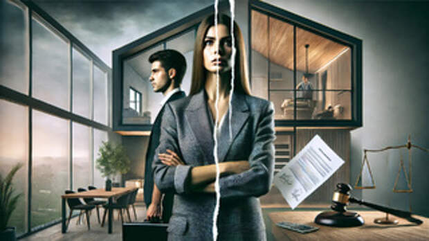 Развод, раздел имущества / Изображение сгенерировано с помощью нейросети DALL-E / amic.ru