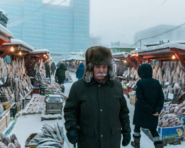Холодный сибирский город Якутск