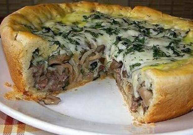 ОЧЕНЬ СЫТНО И ВКУСНО! МЯСНОЙ ПИРОГ К УЖИНУ.