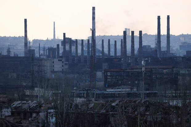 Вид на завод "Азовсталь". Фото © ТАСС / Ковалёв Пётр