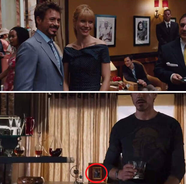 In Iron Man 2 When Tony And Pepper Take A Picture In Monaco That Same Photo Can Be Seen In The Avengers When Tony Confronts Loki