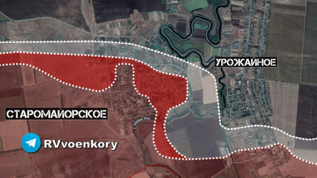 Срочно:  центр Старомайорского занят штурмовиками РФ, выдавливание ВСУ: - прошли  уже 700 метров
