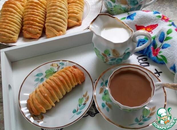 Творожные булочки с банановой начинкой