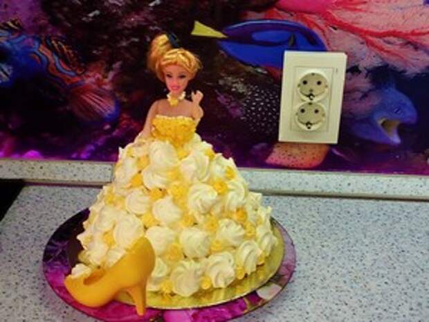 Фото к рецепту: Торт-кукла  золушка 