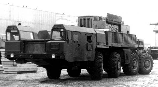 Прототип МАЗ-79085 со всеми управляемыми колесами конструкции 21 НИИИ (из архива НИИЦ АТ) МоАЗ, авто, беларусы, белоруссия, военная техника, военные автомобили, маз, тягач