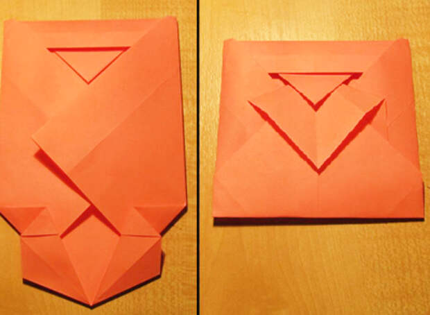 Сделать конверт из квадратного листа без клея10