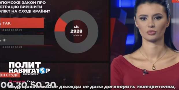Украинская телеведущая спешно прервала звонок зрителя, предложившего развернуть пушки на Киев (ВИДЕО)