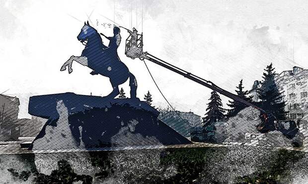 В Орле отмывают памятники