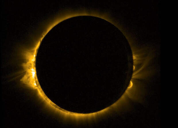 Солнечное затмение: вид из космоса