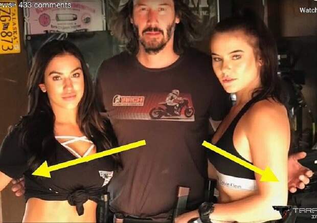 Люди заметили, что Киану Ривз фотографируется с женщинами с вытянутой рукой. Почему актер не касается своих поклонниц