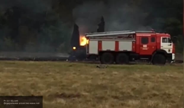 Появилось видео с места крушения МиГ-31 в под Нижним Новгородом